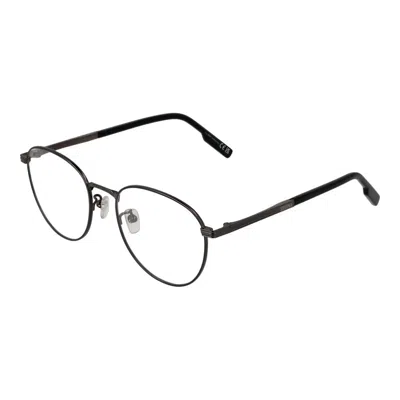 Ermenegildo Zegna Gray Men Optical Frames In Black