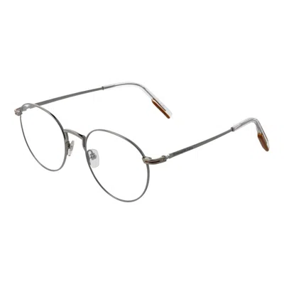 Ermenegildo Zegna Gray Men Optical Frames In Metallic