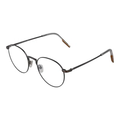 Ermenegildo Zegna Gray Men Optical Frames In Black