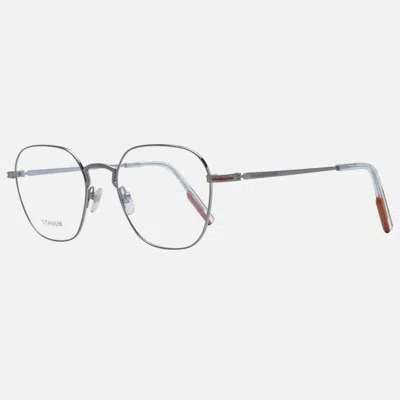 Ermenegildo Zegna Gray Men Optical Frames In Metallic