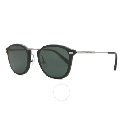 Ermenegildo Zegna Green Oval Men's Sunglasses Ez0097-d 12n 62 In Black