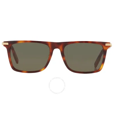 Ermenegildo Zegna Green Rectangular Men's Sunglasses Ez0204 52n 56 In Brown