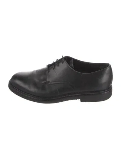 Pre-owned Ermenegildo Zegna Leather Oxfords In Black