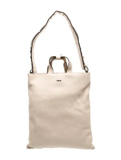 Pre-owned Ermenegildo Zegna Leather Tote In Neutral