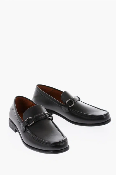 Ermenegildo Zegna Leather Vittorio Loafers In White