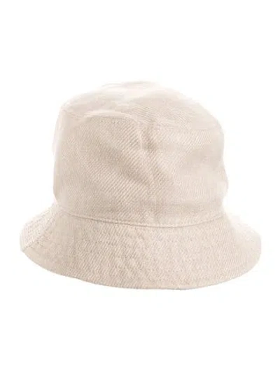 Pre-owned Ermenegildo Zegna Linen-blend Bucket Hat In Neutrals