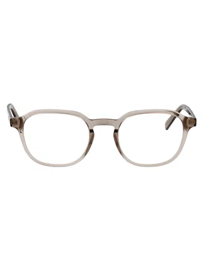 Ermenegildo Zegna Marrone Scuro Luc Acetate Glasses In Gray