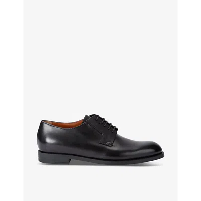Ermenegildo Zegna Couture Xxx Laceless Leather Derby Shoes In Black