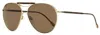 Ermenegildo Zegna Men's Couture Sunglasses Zc0021 29j Antique Gold/havana 57mm In Multi
