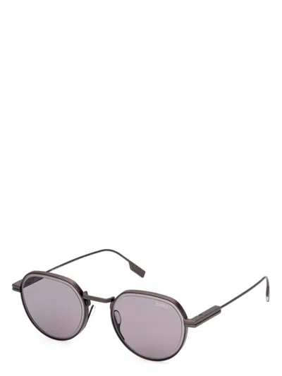 Ermenegildo Zegna Men's Gunmetal Sunglasses In Gray