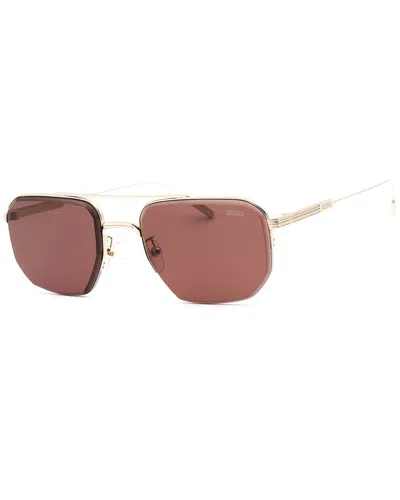 Ermenegildo Zegna Men's Ez0228-d 56mm Sunglasses In Gold