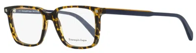 Ermenegildo Zegna Men's Rectangular Eyeglasses Ez5145 055 Havana/blue 54mm In Multi