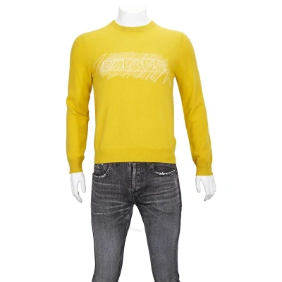 Ermenegildo Zegna Men's Sweaters Yellow Crewneck Knitwear