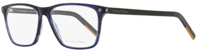 Ermenegildo Zegna Men's Thin Frame Eyeglasses Ez5161 092 Striped Blue/black 56mm