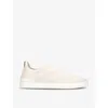 Ermenegildo Zegna Mens White X3 Stitch Leather Low-top Trainer In White