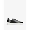 Ermenegildo Zegna Mens  Triple Stitch Leather Low-top Trainers In Blk/white