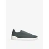 Ermenegildo Zegna Mens  X3 Triple Stitch Woven Low-top Trainers In Blue/dark