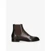 Ermenegildo Zegna Mens Dark Brown Torino Leather Chelsea Boots Eur 41 / 7 Uk In Brown
