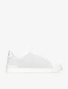 Ermenegildo Zegna Mens White Triple Stitch Interwoven Leather Low-top Trainers In White