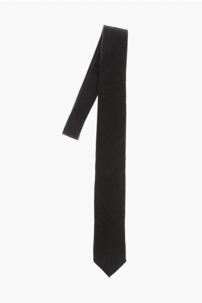 Ermenegildo Zegna Micro Polka Dot Patterned Cashmere Tie Grösse Unica