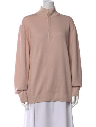 Pre-owned Ermenegildo Zegna Mock Neck Sweater In Pink
