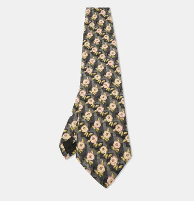 Pre-owned Ermenegildo Zegna Multicolor Floral Print Silk Tie