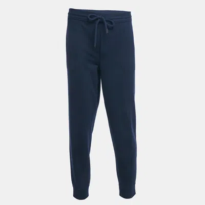 Pre-owned Ermenegildo Zegna Navy Blue Cotton Blend Joggers Xxl