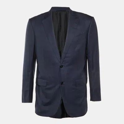 Pre-owned Ermenegildo Zegna Navy Blue Wool 15 Milmil 15 Tailored Blazer L