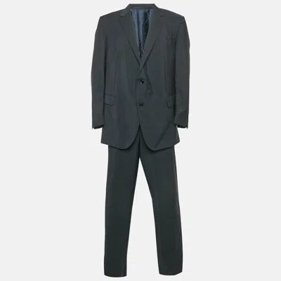 Pre-owned Ermenegildo Zegna Navy Blue Wool Blend Made To Wear Suit 6xl