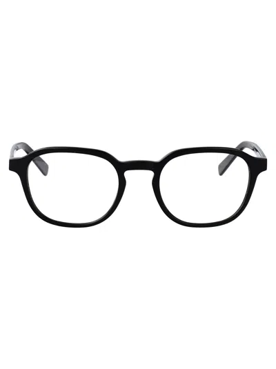 Ermenegildo Zegna Nero Lucido Acetate Glasses In Black