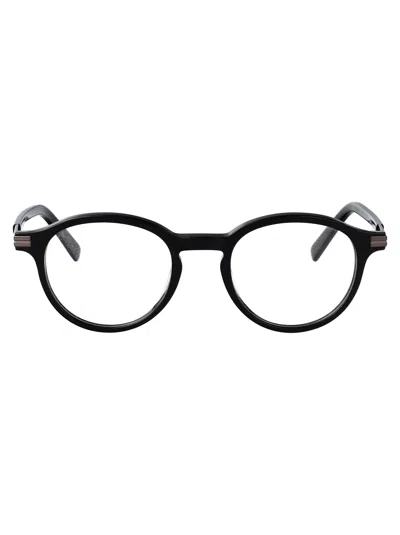 Ermenegildo Zegna Nero Lucido Acetate Glasses In Black
