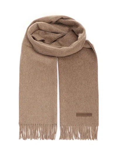 Ermenegildo Zegna Oasi Cashmere Scarf Scarves And Foulards Beige In Brown