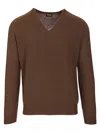 Ermenegildo Zegna Oasi Cashmere Sweater Knitwear Brown In Brown