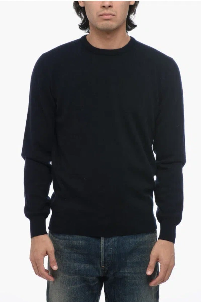 Ermenegildo Zegna Oasi Crew Neck Pure Cashmere Sweater In Black