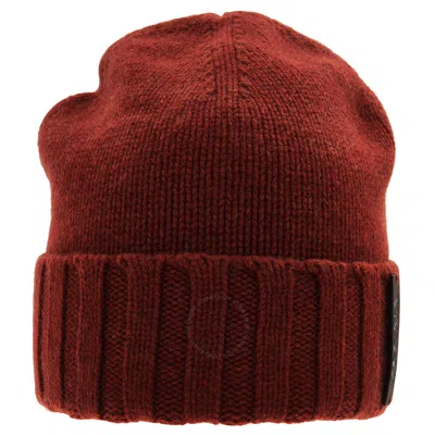 Ermenegildo Zegna Oasi Logo Patch Beanie In Red