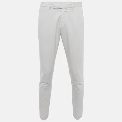 Pre-owned Ermenegildo Zegna Off White Cotton Linen Blend Formal Trousers M