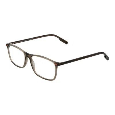 Ermenegildo Zegna Olive Men Optical Frames In Brown