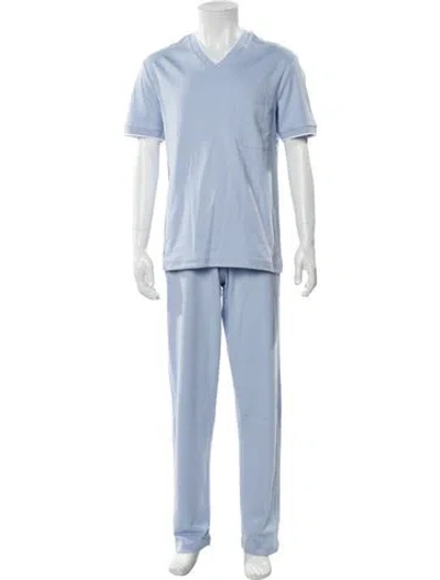 Pre-owned Ermenegildo Zegna Pajama Set W/ Tags In Blue