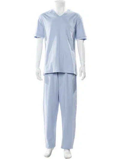 Pre-owned Ermenegildo Zegna Pajama Set W/ Tags In Blue
