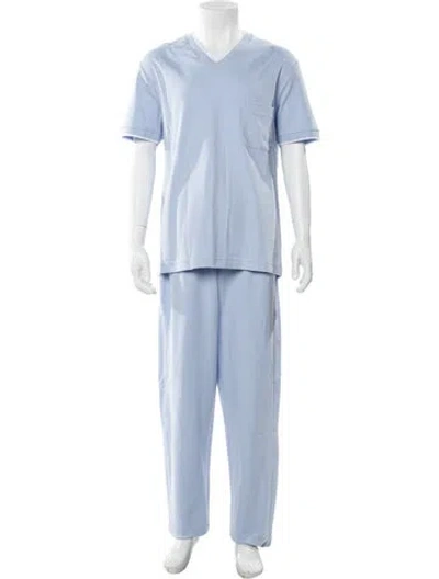 Pre-owned Ermenegildo Zegna Pajama Set W/ Tags In Blue