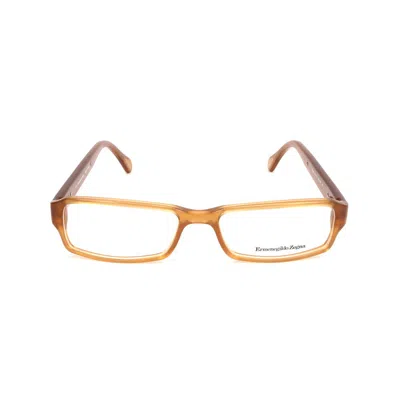 Ermenegildo Zegna Plastic Men's Frames In Brown