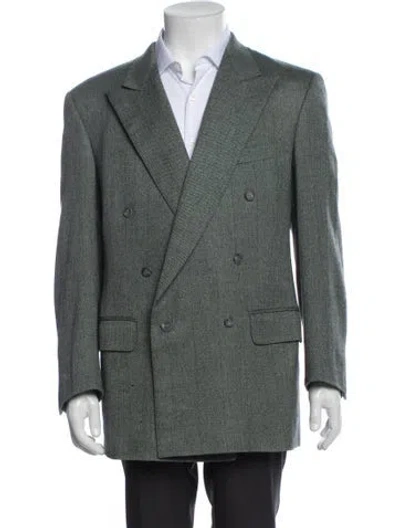 Pre-owned Ermenegildo Zegna Printed Two-piece Blazer In Blue