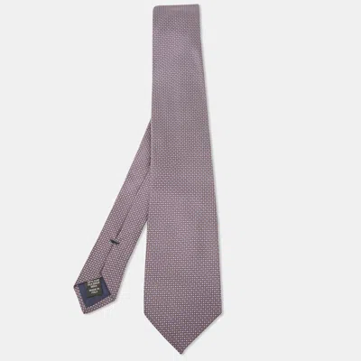 Pre-owned Ermenegildo Zegna Purple Patterned Silk Tie