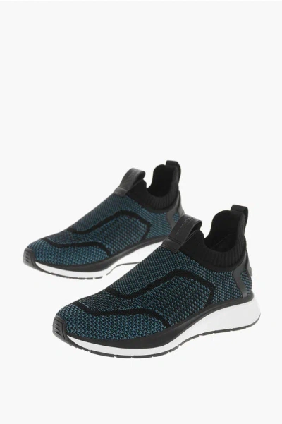 Ermenegildo Zegna Rubber Sole Tm Trainer Slip On Low Sneakers In Blue