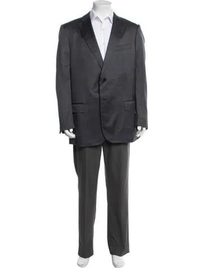 Pre-owned Ermenegildo Zegna Silk Blazer In Blue