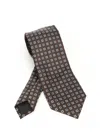 Ermenegildo Zegna Silk Jacquard Tie Ties And Bow Ties Brown In Brown