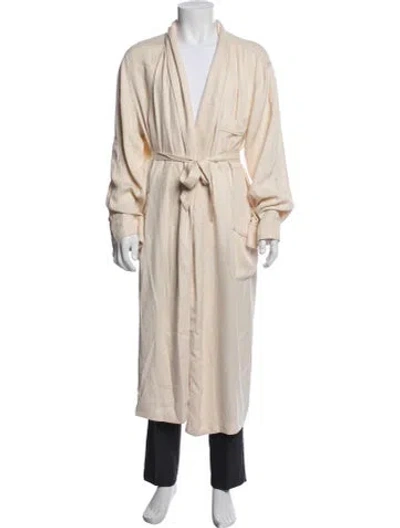 Pre-owned Ermenegildo Zegna Silk Robe In Neutrals