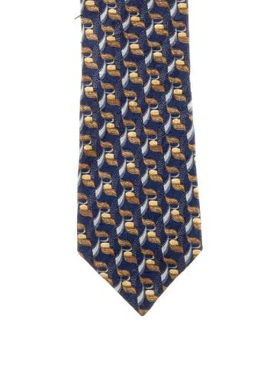 Pre-owned Ermenegildo Zegna Silk Tie In Blue