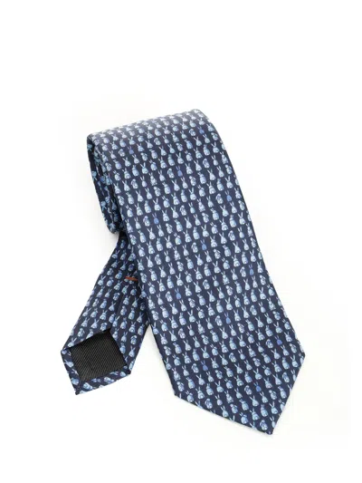 Ermenegildo Zegna Silk Tie Ties And Bow Ties Blue