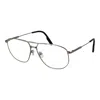 Ermenegildo Zegna Silver Men Optical Frames In Gray